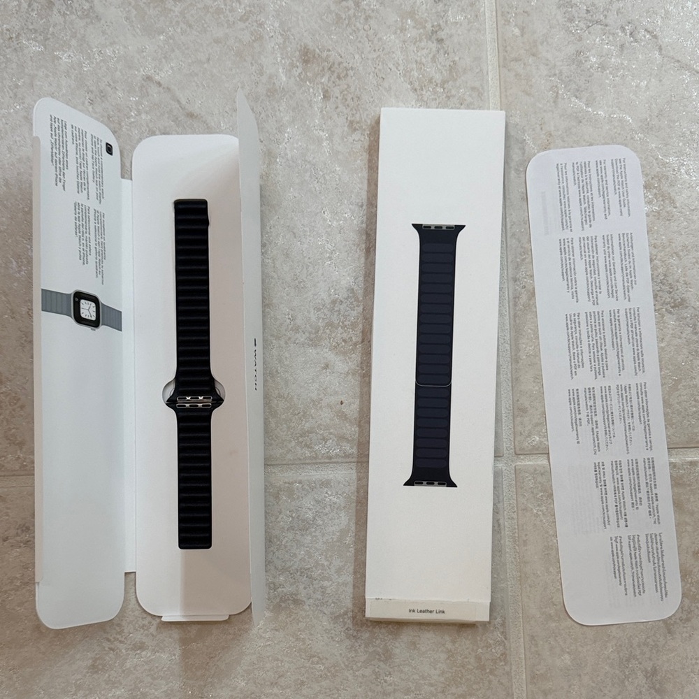 Leather Link Band for Smartwatch color Ink. Never worn